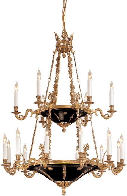 Metropolitan N850220 Traditional Doré Gold with Black Accents Chandelier Light