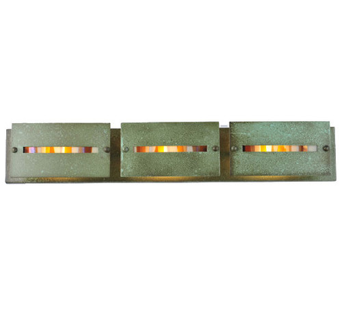 Meyda Custom 105988 Moss Creek Creekside 36 Inch Wide 3 Lamp Contemporary Tarnished Copper Wall Light