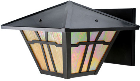 Meyda Custom 106987 Gable Mission Craftsman Brown Light Sconce