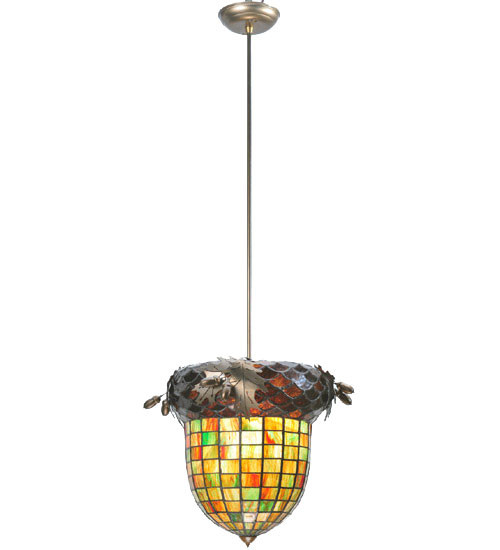 Meyda Custom 107367 Greenbriar Oak 12 Inch Diameter Hanging Pendant Light