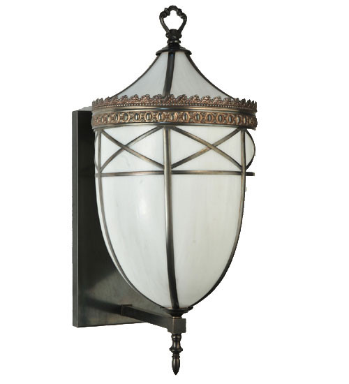 Meyda Custom 109140 Borough Hall Craftsman Brown Exterior Lamp Sconce