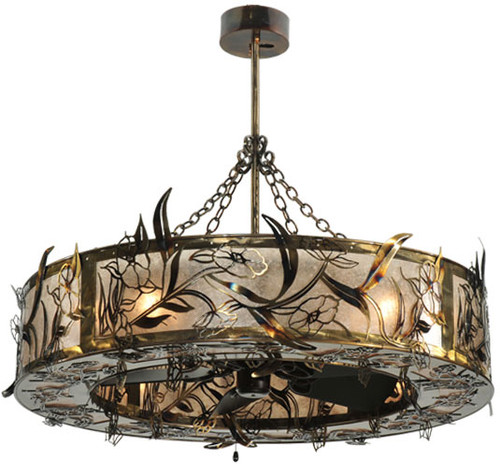 Meyda Custom 110240 Lady Slipper Chandel-Air 45 Inch Diameter Ceiling Fan Chandelier Combination