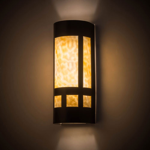 Meyda Custom 114090 Van Erp Mission Timeless Bronze Finish 18 Inch Tall Lighting Sconce