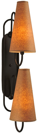 Meyda Custom 114678 Clef 29 Inch Tall 2 Lamp Oil Rubbed Bronze Wall Sconce Light