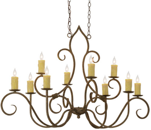 Meyda Custom 117425 Clifton Organic Rust Hanging Chandelier