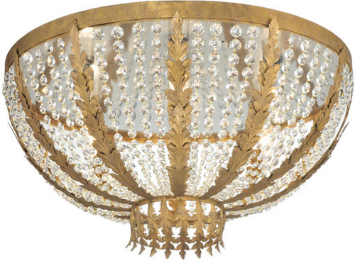 Meyda Custom 118817 Chrisanne Traditional Chrome Ceiling Light Fixture