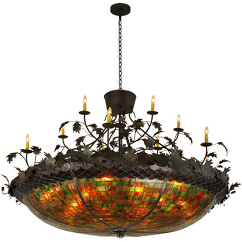 Meyda Custom 119540 Greenbriar Oak Country Oil Rubbed Bronze Drop Ceiling Lighting