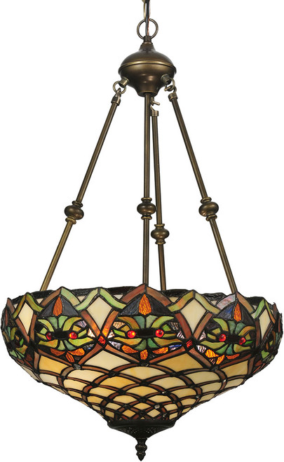 Meyda Lighting 119600 Franco Tiffany Mahogany Bronze Lighting Pendant