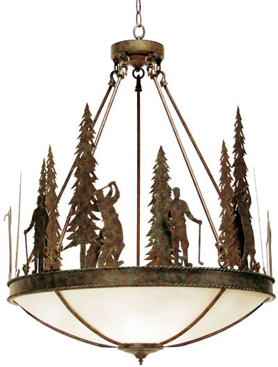 Meyda Custom 120177 Ironwood Country Hanging Lamp