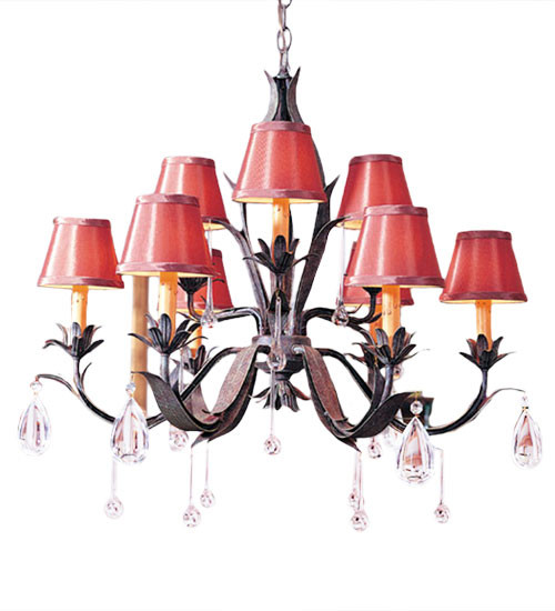 Meyda Custom 120769 Slenderleaf Crystal Chandelier Lamp