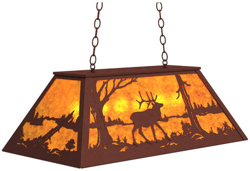 Meyda Custom 128660 Elk at Lake Country Rust Kitchen Island Lighting