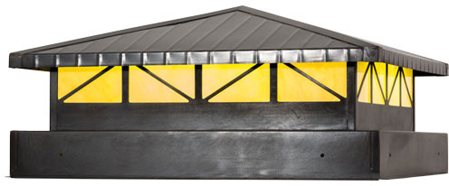 Meyda Custom 129024 Durrant Craftsman Brown / Earth Marble Outdoor Pier Mount