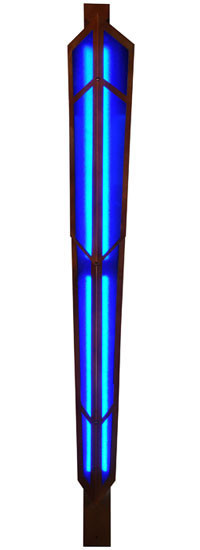 Meyda Custom 130418 Deep Polaris Copper 144 Inch Tall Blue Acrylic LED Wall Light