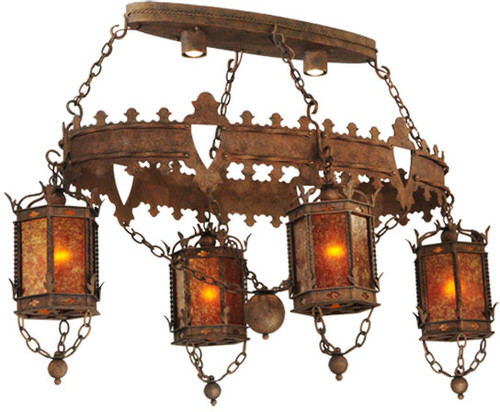 Meyda Custom 132229 Valhalla Antique 58 Inch Wide Lantern Chandelier Light Fixture