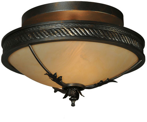 Meyda Custom 132432 Hoja 15 Inch Diameter Classic Ceiling Lighting Fixture