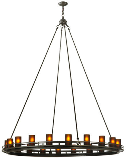 Meyda Custom 133495 Loxley Timeless Bronze 20 Lamp Dining Chandelier - 60 Inch Diameter