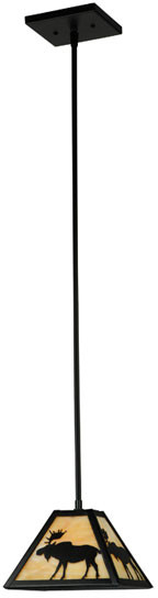 Meyda Custom 138212 Lone Moose Country Mini Pendant Lighting Fixture