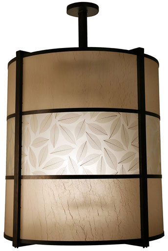 Meyda Custom 138297 Paz Contemporary Beige And Black Ceiling Light Fixture