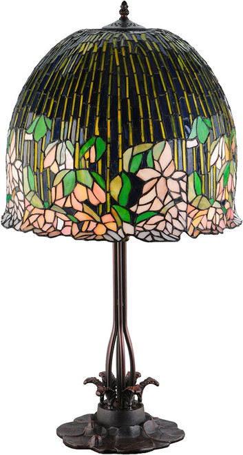 Meyda Lighting 138581 Vizcaya Tiffany Mahogany Bronze Table Lamp