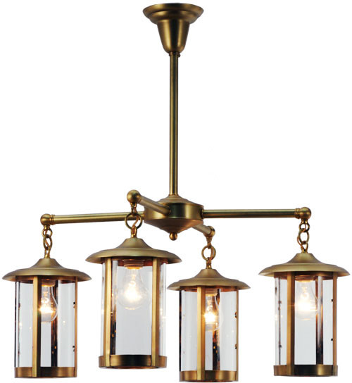 Meyda Custom 140492 Craftsman Signature Fulton Prime 4 Lamp Ceiling Lighting Fixture