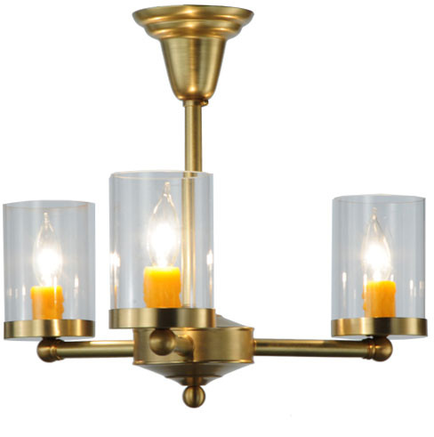 Meyda Custom 140495 Bakersfield 3 Lamp Semi Flush Overhead Lighting - 20 Inch Diameter