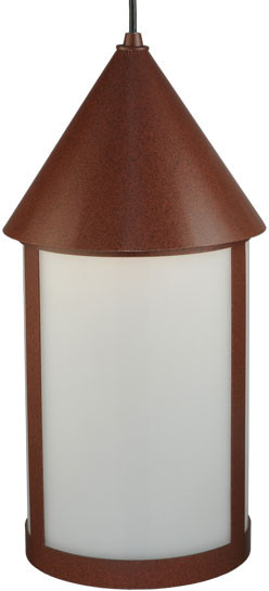 Meyda Custom 140759 Julian Rust Finish 9 Inch Diameter Mini Pendant Lamp