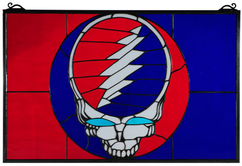 Meyda Custom 141459 Grateful Dead 28 Inch Wide Art Glass Wall Décor