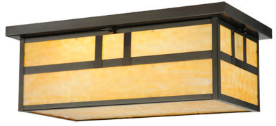 Meyda Custom 141527 Hyde Park 22 Inch Wide Double Bar Craftsman Flush Lighting
