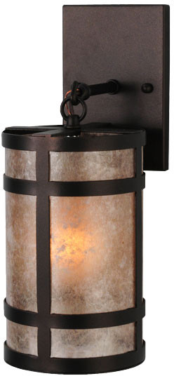 Meyda Custom 142483 Black Dog Traditional Mahogany Bronze Lamp Sconce