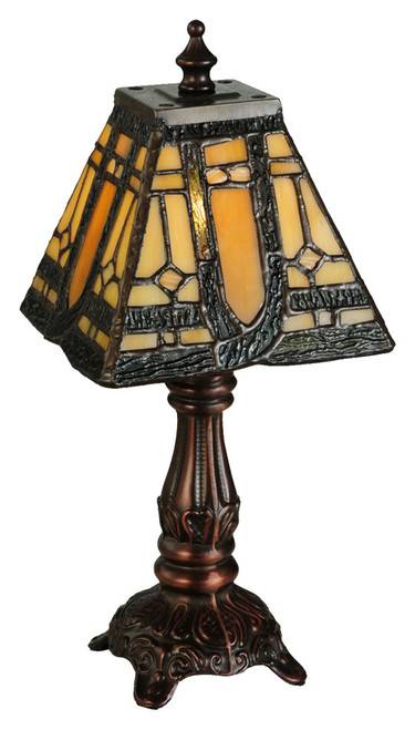 Meyda Lighting 142878 Sierra Prairie Mission 12 Inch Tall Tiffany Lamp