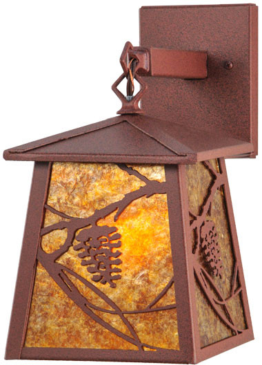 Meyda Custom 143348 Whispering Pines Rustic Rust Wall Light Sconce