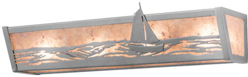 Meyda Custom 14368 Sailboat Rustic Nickel / Silver Mica Wall Lighting