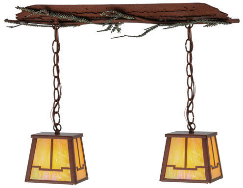 Meyda Custom 144412 Pine Branch Rust Halogen Multi Hanging Lamp