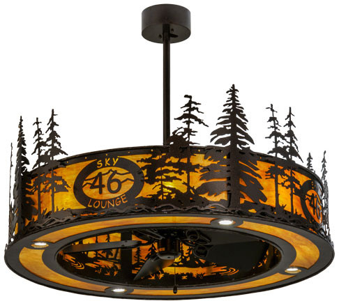 Meyda Custom 146112 Tall Pines Country Copper Vein Ceiling Fan