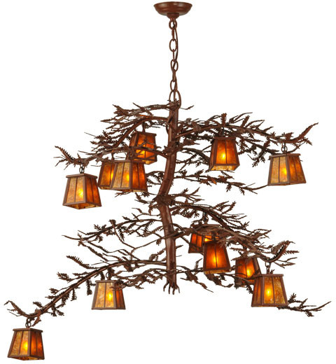 Meyda Custom 147616 Pine Branch Rust Lighting Chandelier
