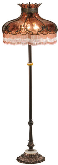 Meyda Custom 149642 Elizabeth Traditional Mahogany Bronze Floor Lamp