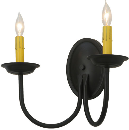 Meyda Custom 149895 Classic Blackwash Light Sconce