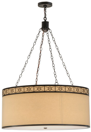 Meyda Custom 150293 Cilindro Circle X Timeless Bronze Pendant Lamp