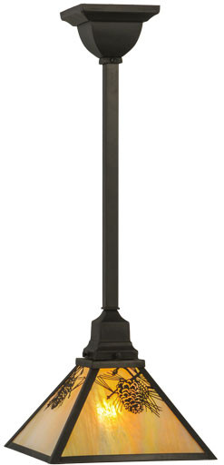 Meyda Custom 150824 Winter Pine Rustic Craftsman Hanging Light Fixture