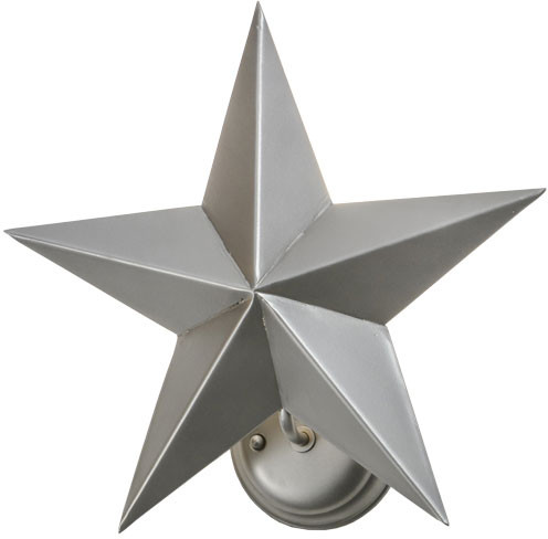Meyda Custom 152242 Texas Star Modern Nickel Powder Coat Lighting Sconce