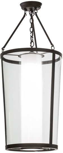 Meyda Custom 153383 Cilindro Tapered Contemporary Oil Rubbed Bronze / Clear Glass Flush Mount Light Fixture