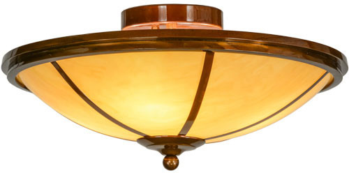 Meyda Custom 153553 Commerce Transparent Copper Earth Marble Acrylic Overhead Light Fixture