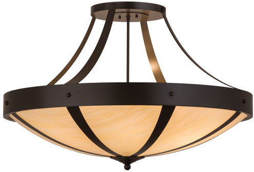 Meyda Custom 154107 Urban Spoked Timeless Bronze Overhead Lighting