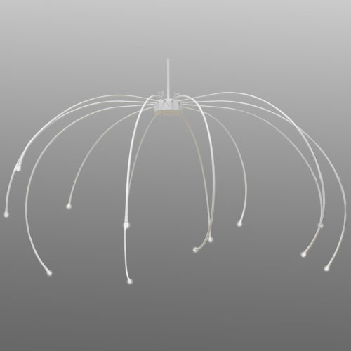 Meyda Custom 156125 American Girl Modern White Powder Coat Halogen Chandelier Light