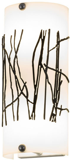 Meyda Custom 159706 Twigs Overlay Modern Timeless Bronze / White Fluorescent Wall Lighting