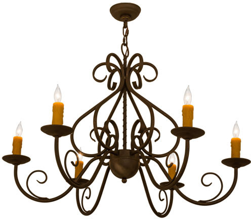 Meyda Custom 160714 Jenna Gilded Tobacco Least Chandelier Light