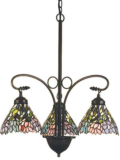 Meyda Lighting 16102 Wisteria 3 Light Chandelier