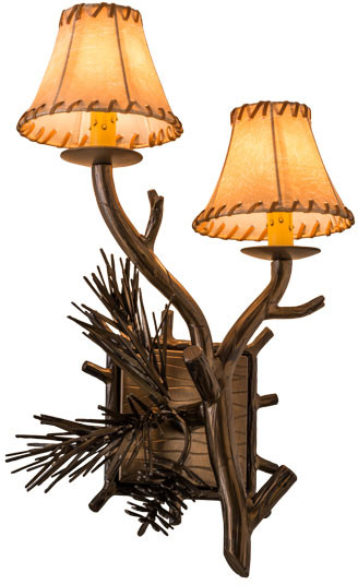 Meyda Custom 161370 Lone Pine Country Antique Copper Wall Light Sconce