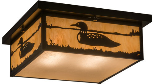 Meyda Custom 162409 Hyde Park Loon Flush Mount Ceiling Light Fixture