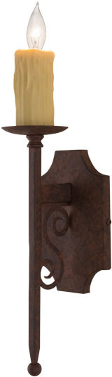 Meyda Custom 162458 Toscano Traditional Rusty Nail Textured Light Sconce